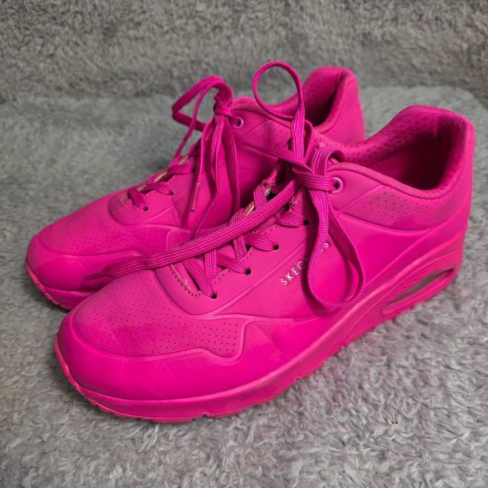 Skechers Uno Night‎ Shades Sneakers Hot Pink Air Cooled Memory Foam Womens 11 EX